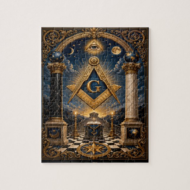 Puzzle casse-tête maçonnique (Vertical)