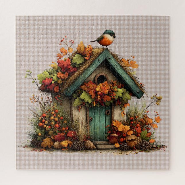 Puzzle Casse-tête Maison de Oiseaux Fantaisiste d'Automne (Vertical)