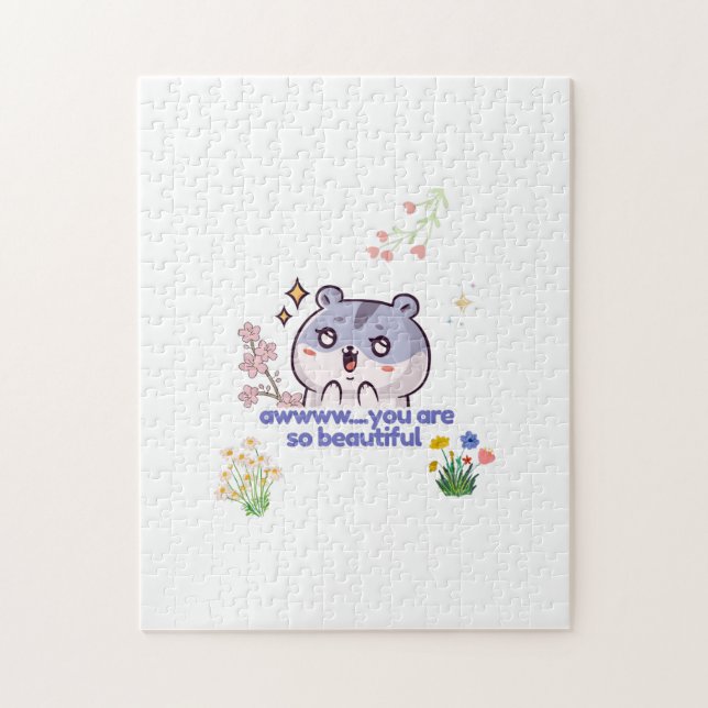 Puzzle Casse-tête mignon de hamster à l'esthétique soigné (Vertical)