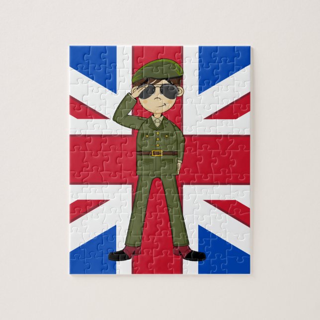 Puzzle Casse-tête mignonne de soldat d'armée britannique (Vertical)