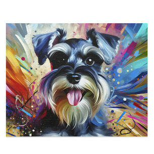 Puzzle Casse-tête Miniature Schnauzer : Zwergs Sel et Poi