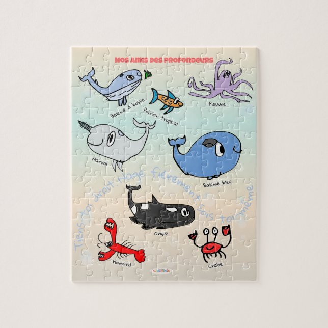Puzzle Casse-tête “Nos amis des profondeurs”  (Vertical)