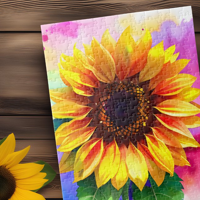 Puzzle Casse-tête Tournesol - Vibrantes Fleurs de Joie (Nature's Puzzle, Joyful Muzzle! 🌻🧩)