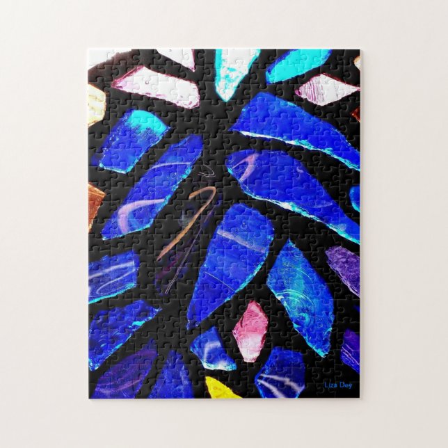 Puzzle Casse-tête 'Verre Bleu' (Vertical)
