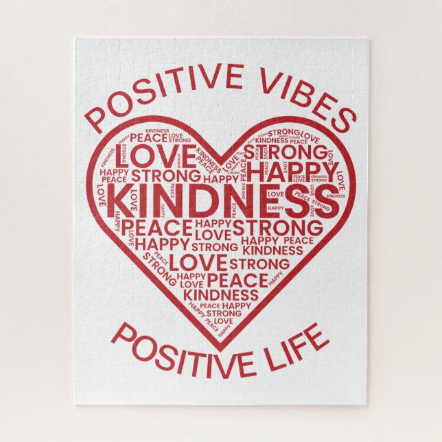 Puzzle Casse-tête Vibrations Positives Vie Positive (Vertical)