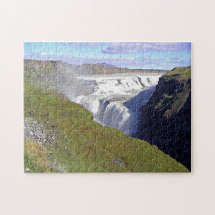 Puzzle Casse-tête vue de la cascade Gullfoss en Islande