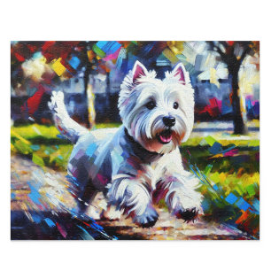 Puzzle Casse-tête West Highland White Terrier : Westie bl