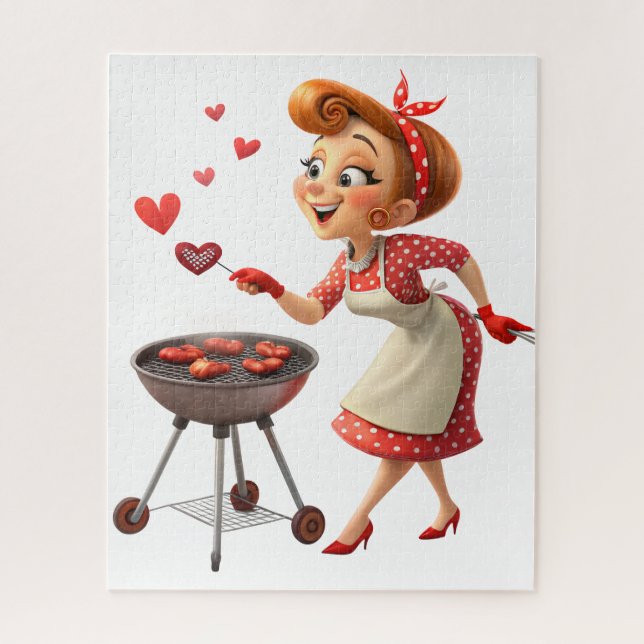 Puzzle Casse-têtes Cœurs rouges Joyeuse Saint-Valentin Cu (Vertical)