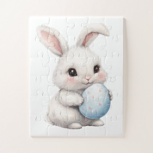 Puzzle Casse-têtes de lapin blanc mignon  (Vertical)