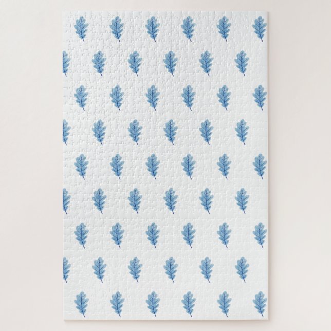 Puzzle Casse-têtes Feuilles Bleues Mignonnes  (Vertical)