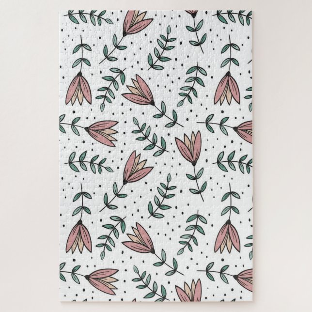 Puzzle Casse-têtes floraux de rose mignons  (Vertical)