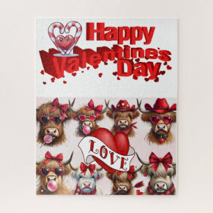 Puzzle Casse-têtes Joyeuse Saint-Valentin Vaches