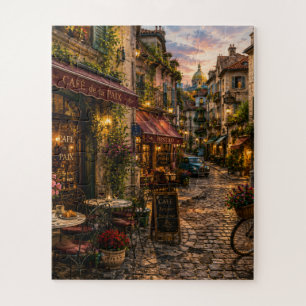 Puzzle Casse-têtes : Rue européenne vintage / Café