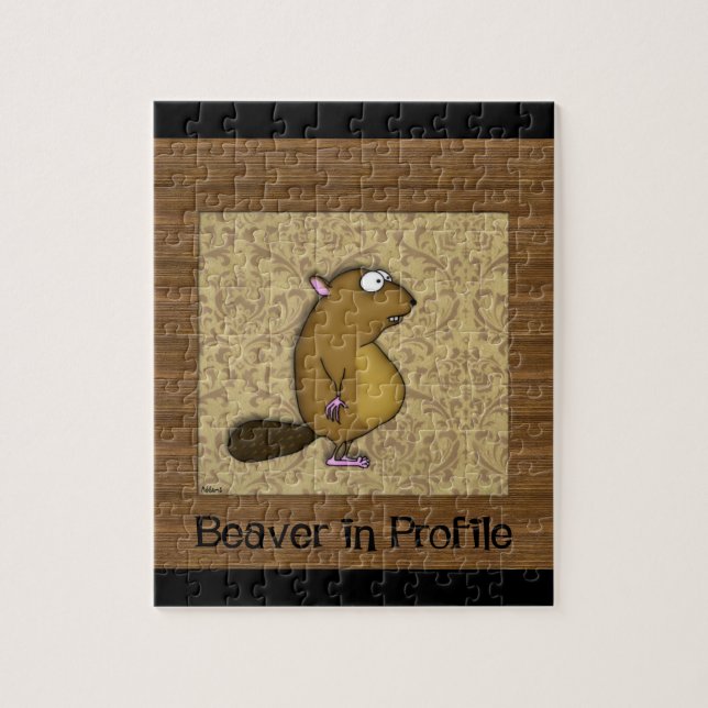 Puzzle Castor dans le profil (Vertical)