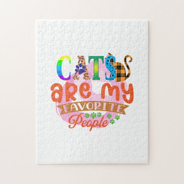 Puzzle Cat Art Les Chats Sont Mes Gens Préférés (Vertical)