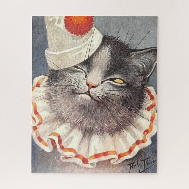 Puzzle Cat Clown by Arthur Thiele (Vertical)