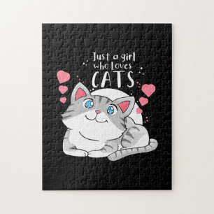 Puzzle Cat Lover Just A Girl Who Loves Cat