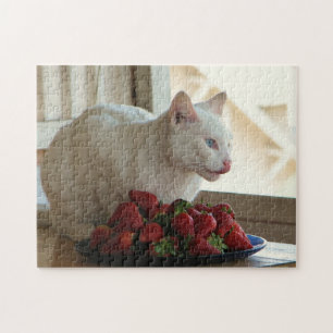 Puzzle Cat & Strawberries Puzzle!