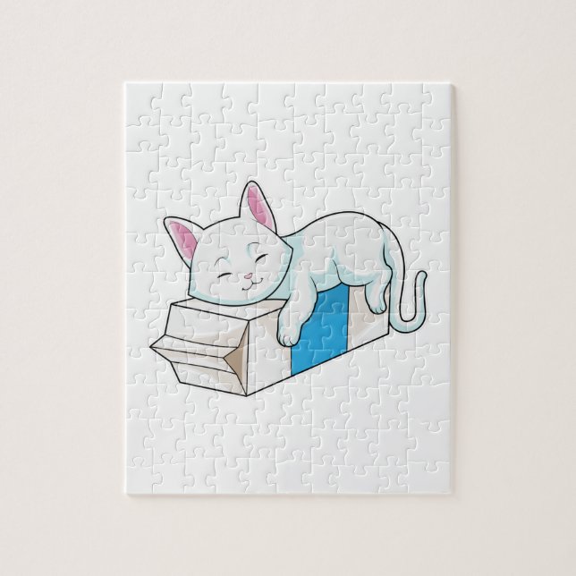 Puzzle Cat with Milk (Vertical)