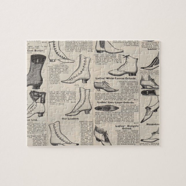 Puzzle Catalogue de chaussures pour dames vintage - 1900s (Horizontal)