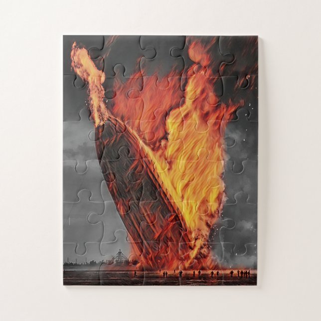 Puzzle Catastrophe du Zeppelin Airship Hindenburg vers 19 (Vertical)