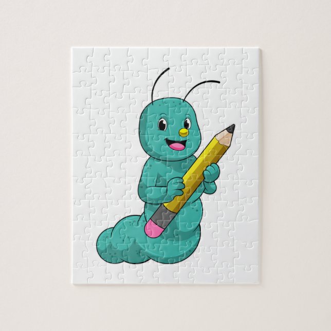 Puzzle Caterpillar avec crayon (Vertical)