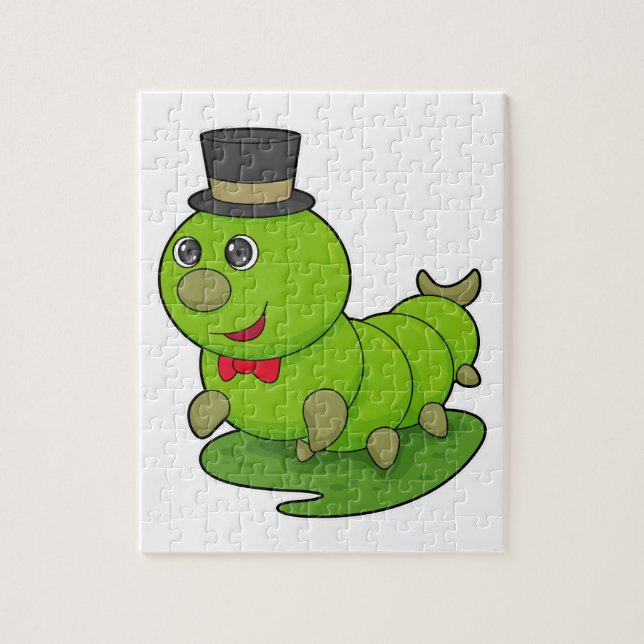 Puzzle Caterpillar en Gentleman avec Cylindre (Vertical)