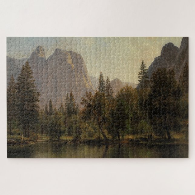 Puzzle Cathedral Rocks, Yosemite Valley Albert Bierstadt (Horizontal)