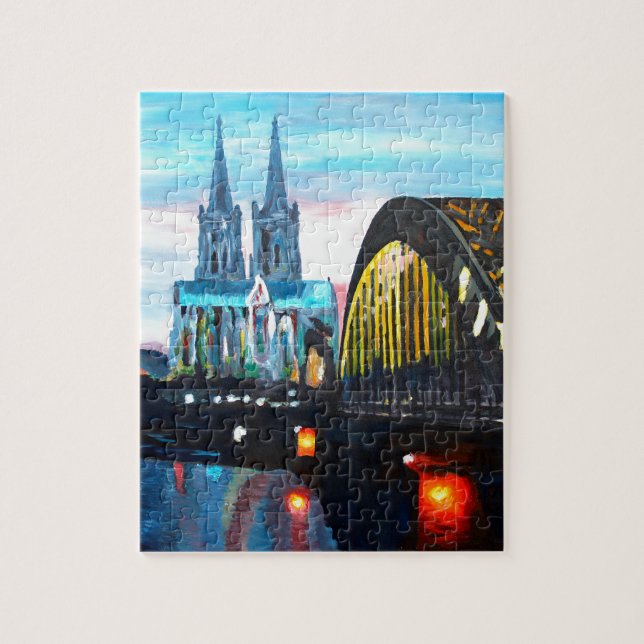 Puzzle Cathédrale de Cologne avec Hohenzollernbridge (Vertical)