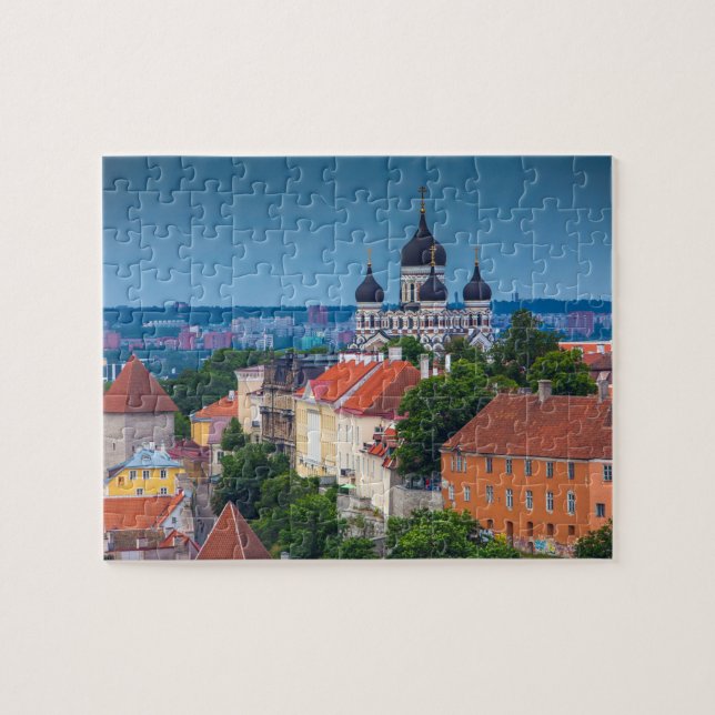 Puzzle Cathédrale et Cityscape| Estonie (Horizontal)