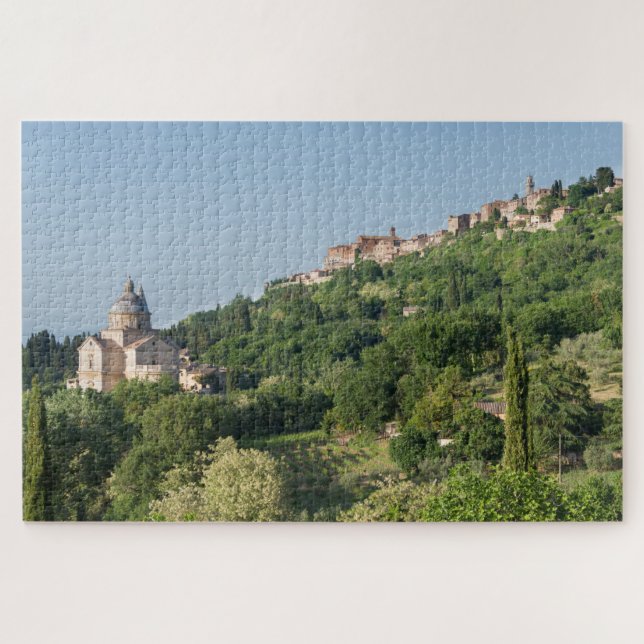Puzzle Cathédrale et ville de Montepulciano en Toscane (Horizontal)