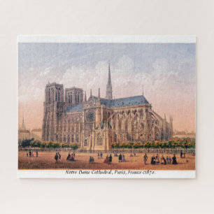 Puzzle Cathédrale Notre-Dame c1870 Paris, France