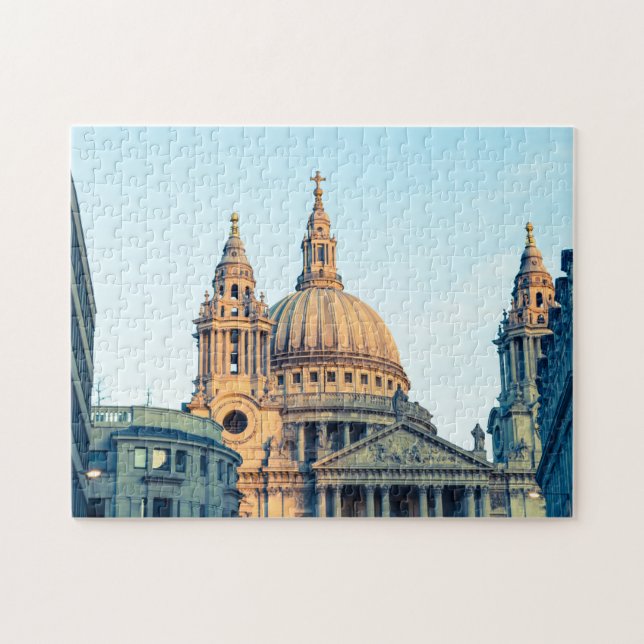 Puzzle Cathédrale Saint-Paul Londres cadeau Vintage Poste (Horizontal)
