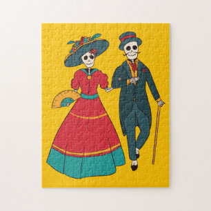 Puzzle Catrina Couple Mexicaine Journée Des Morts