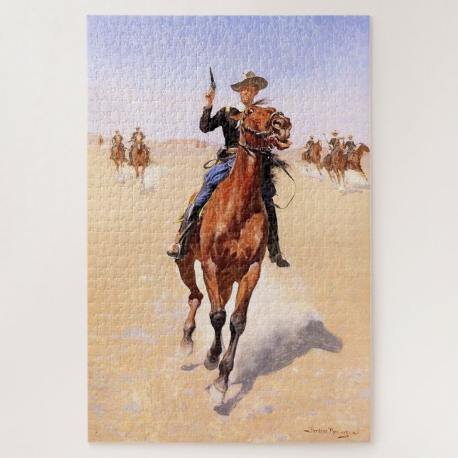 Puzzle Cavalier des Plaines (Cowboy Horse Rider) (Vertical)