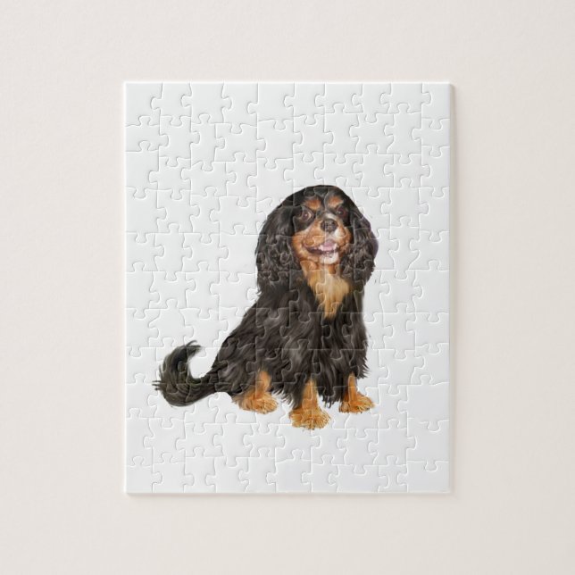 Puzzle Cavalier King Charles (R) - Noir et tan.png (Vertical)