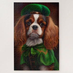 Puzzle Cavalier King Charles Spaniel à la Saint-Patrick