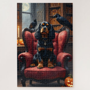 Puzzle Cavalier King Charles Spaniel Art Halloween gothiq