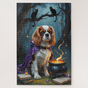 Puzzle Cavalier King Charles Spaniel Fantaisie Halloween