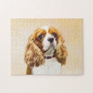 Puzzle Cavalier King Charles Spaniel Original Painting