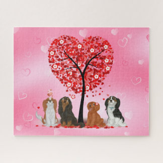 Puzzle Cavalier King Charles Spaniels Love et Valentine