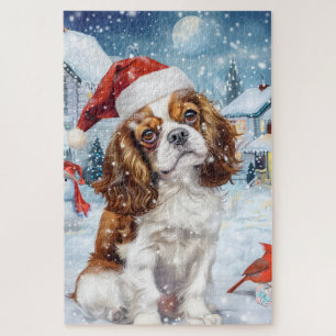 Puzzle Cavalier King Winter Wonderland Noël Joie