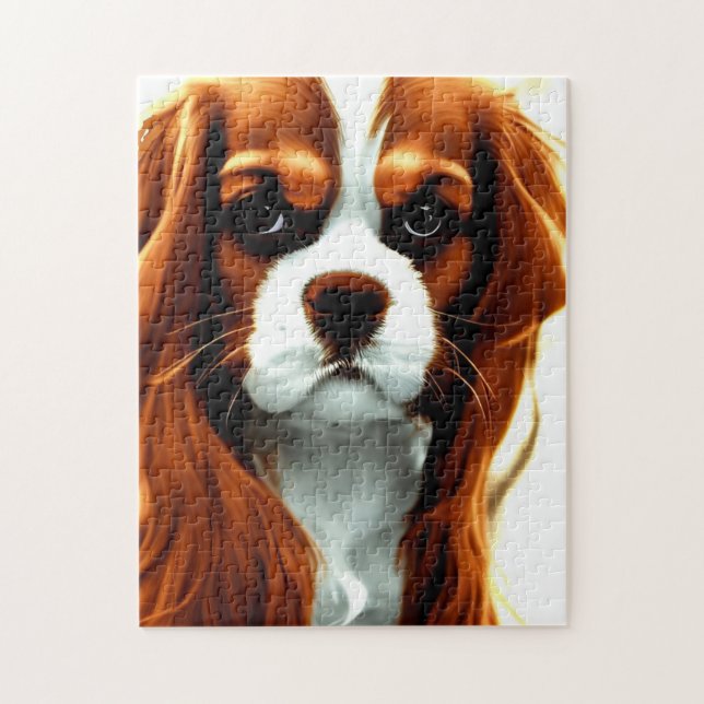 Puzzle cavalier roi charles spaniel blenheim anime (Vertical)