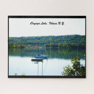 PUZZLE CAYUGA LAKE IN AUTUMN  