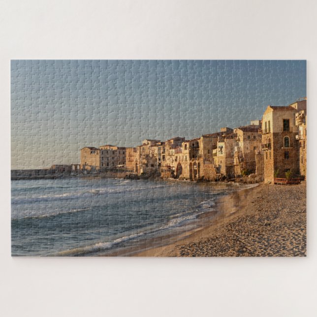 Puzzle Cefalu, ville de bord de la mer en Sicile (Horizontal)