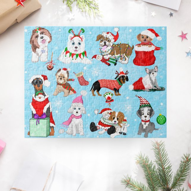 Puzzle Célébration des chiens de Noël (Créateur téléchargé)