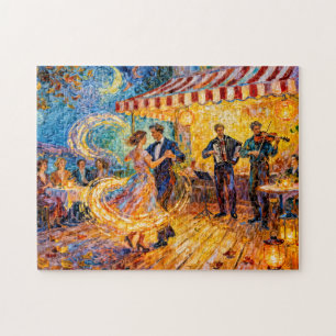 Puzzle Célébration estivale de café de danse en plein air
