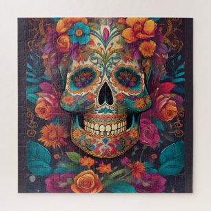 Puzzle Célébration mexicaine : Crâne à sucre Art