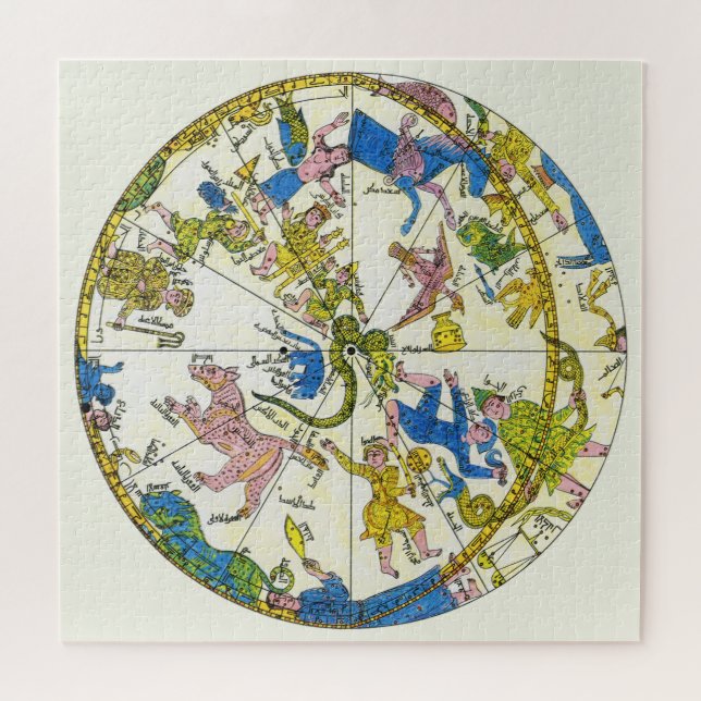 Puzzle Céleste Vintage, Sphère Arabe, Constellations (Horizontal)