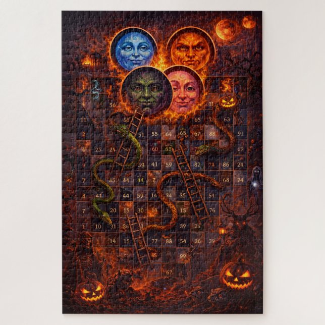 Puzzle Celestial snakes and ladders Gothic fantasy 1000 p (Vertical)